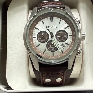 Fossil Coachman Chronograph Brown Leather Watch